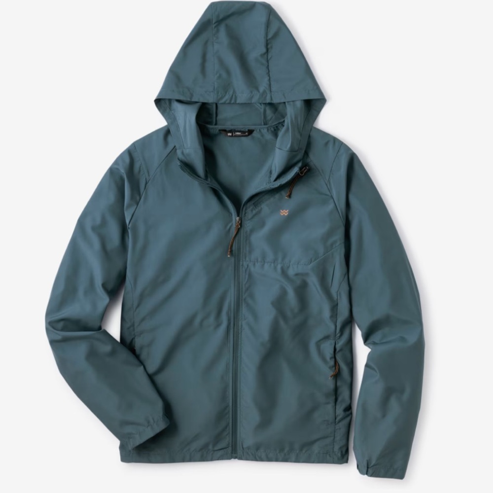 Wren Packable Hooded Windbreaker Lightweight Blue Men's Size XL